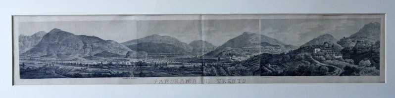 Armani B. (1860), Veduta della città di Trento in lontananza