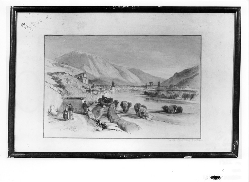 Harding D. J. (1834), Veduta della città di Trento