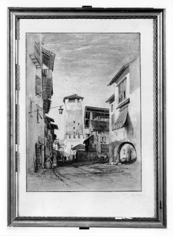Harding D. J. (1834), Veduta di Torre Vanga a Trento 1/2