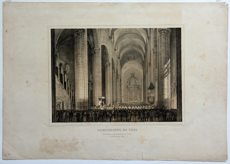 Armani B. prima metà sec. XIX, Veduta dell'interno del Duomo di Trento 1/2