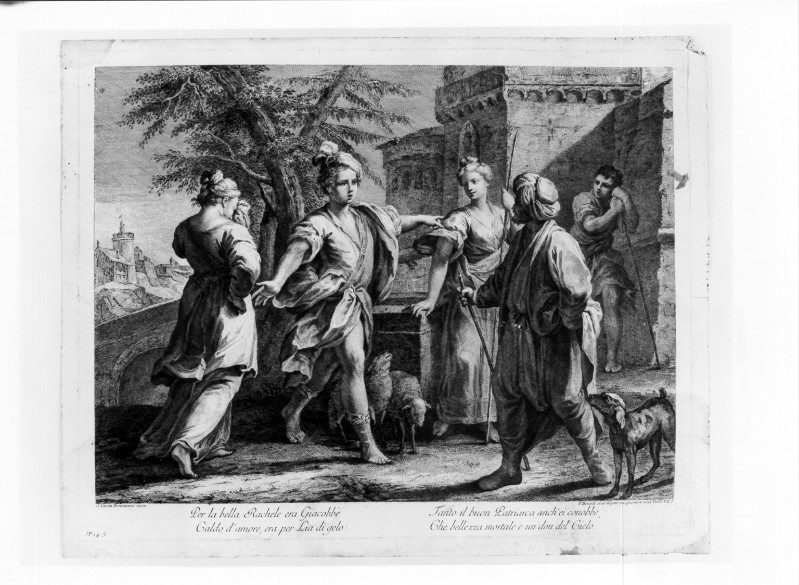 Berardi F. sec. XVIII, Giacobbe e Rachele al pozzo