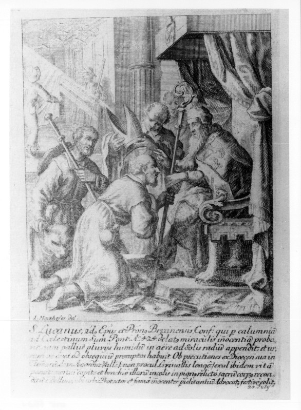 Ambito austriaco (1725-1740), S. Lucano davanti a Papa Celestino I