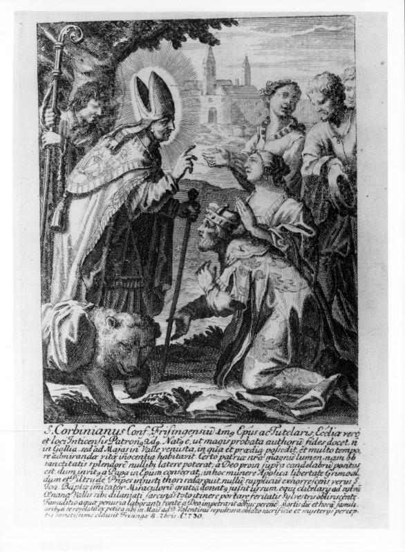 Ambito austriaco (1725-1740), S. Corbiniano benedice Grimoaldo e Piltrude