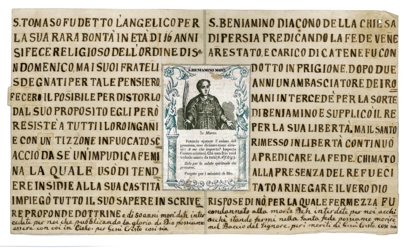 Stamperia Carrara M. (1840 circa), S. Beniamino