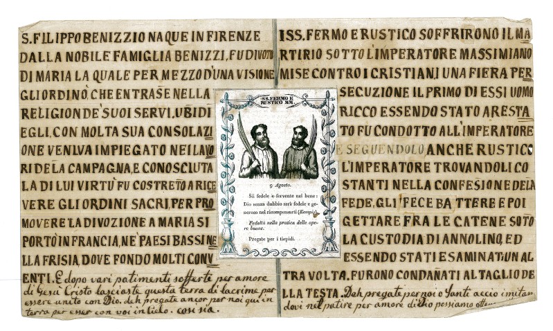 Stamperia Carrara M. (1840 circa), Ss. Fermo e Rustico
