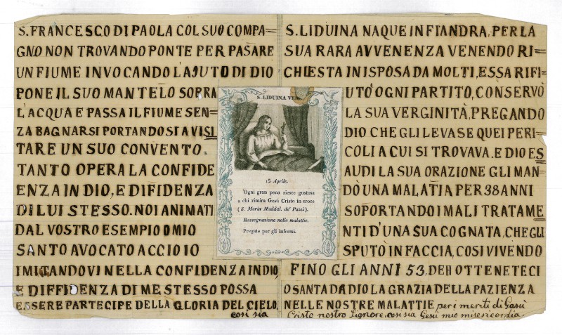 Stamperia Carrara M. (1840 circa), S. Liduina