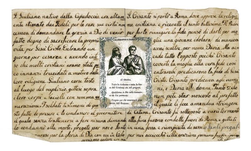 Stamperia Carrara M. (1840 circa), Ss. Crisanto e Daria