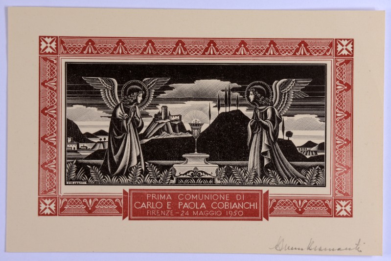 Bramanti B. (1950), Biglietto della Prima comunione di C. e P. Cobianchi
