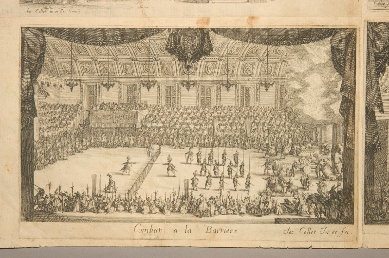 Callot J. (1627), Spettacolo con combattimento alla corte del duca Carlo IV
