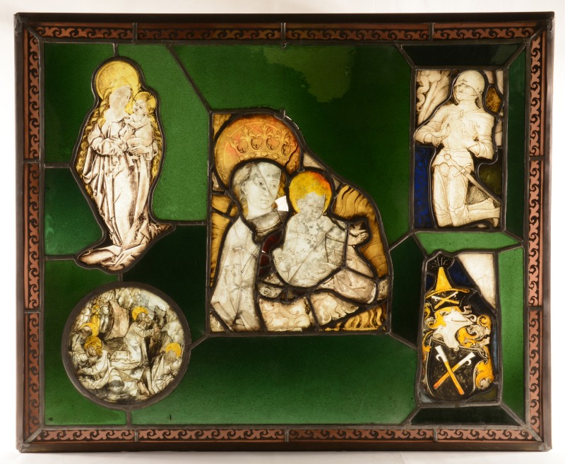 Bottega brissinese (1480-1520), Vetrata composta di cinque frammenti