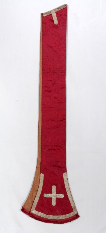 Manifattura italiana sec. XIX, Stola rossa in damasco