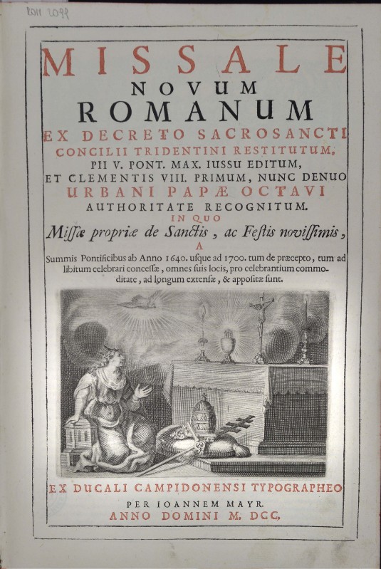 Tipografia ducale di Kempten (1700), Messale romano