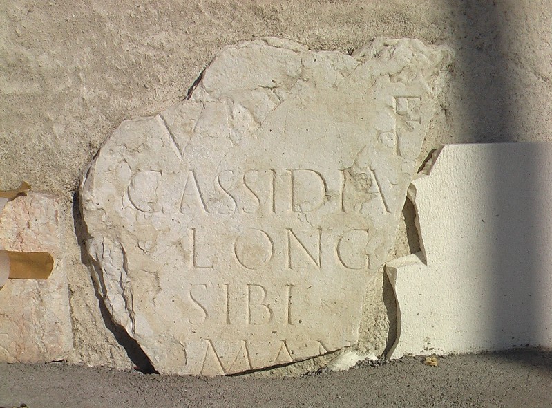 Maestranze trentine sec. II, Epigrafe di Cassidia