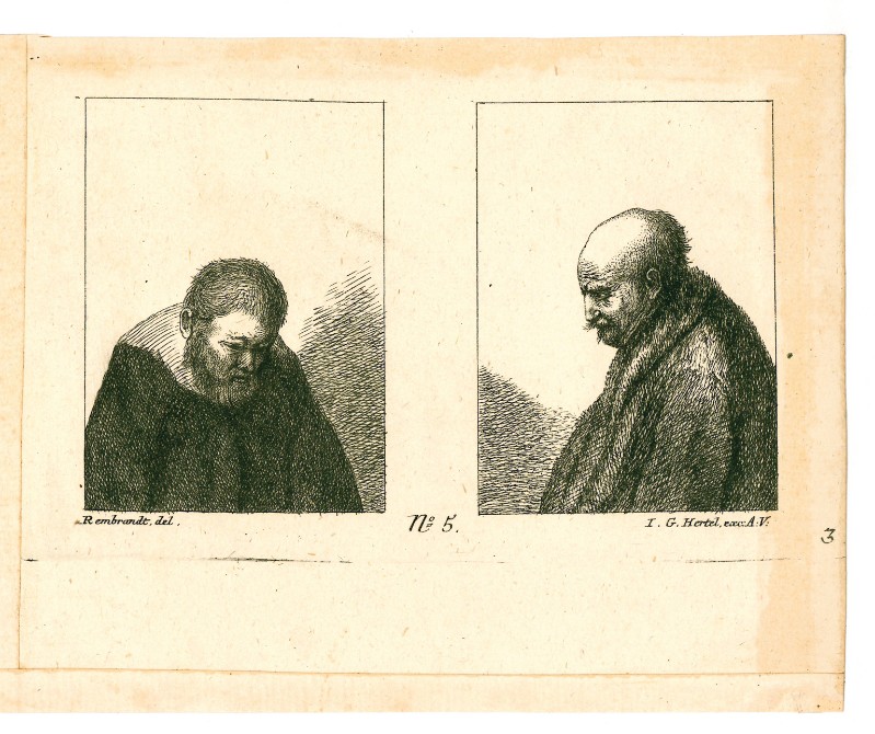 Calcografia Hertel metà sec. XVIII, Due ritratti maschili