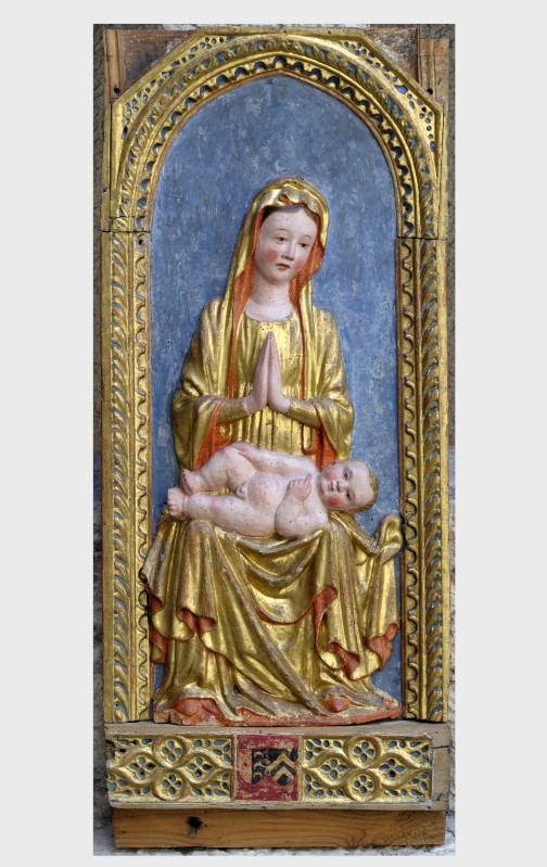 Ambito veneto (1452-1460 circa), Madonna adorante Gesù Bambino