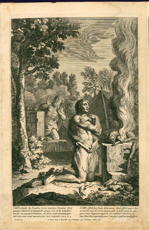 Cotelle J. fine sec. XVII, Sacrificio di Caino e Abele