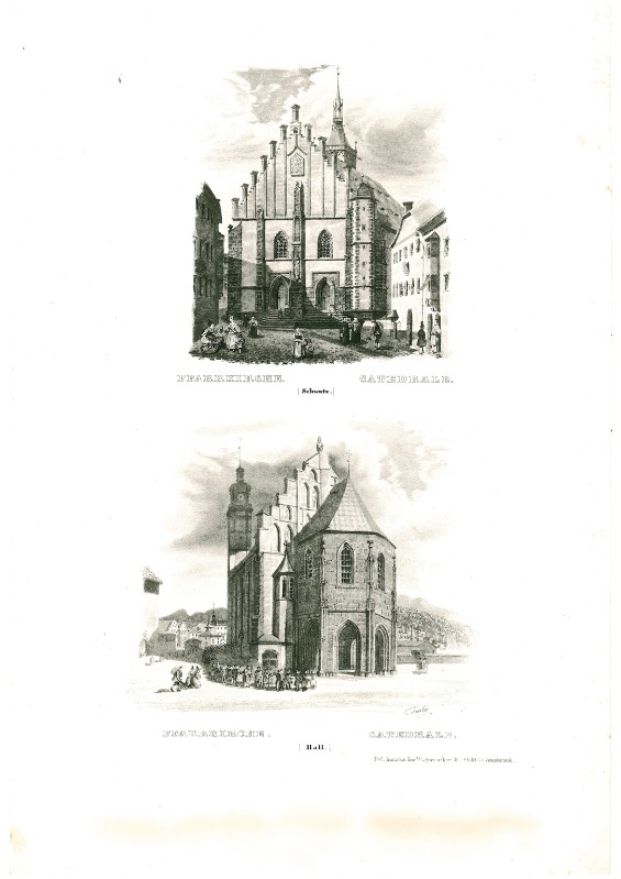 Tipografia Wagner (1835), Vedute delle chiese parrocchiali di Schwaz e di Hall