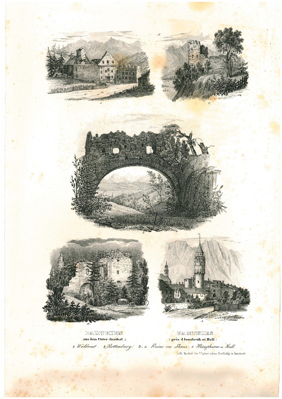 Tipografia Wagner (1835), Vedute presso Innsbruck e Hall