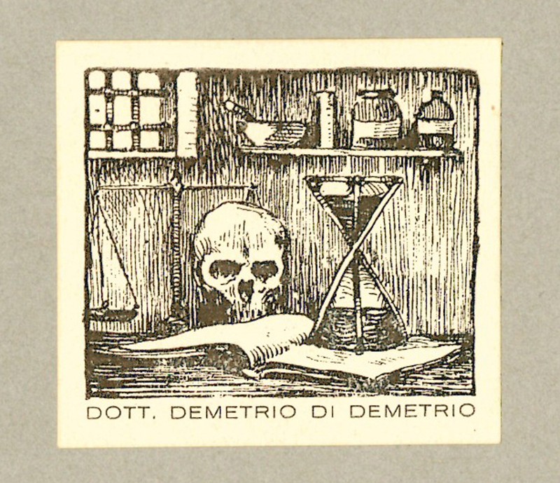 Ambito italiano prima metà sec. XX, Ex libris di D. di Demetrio