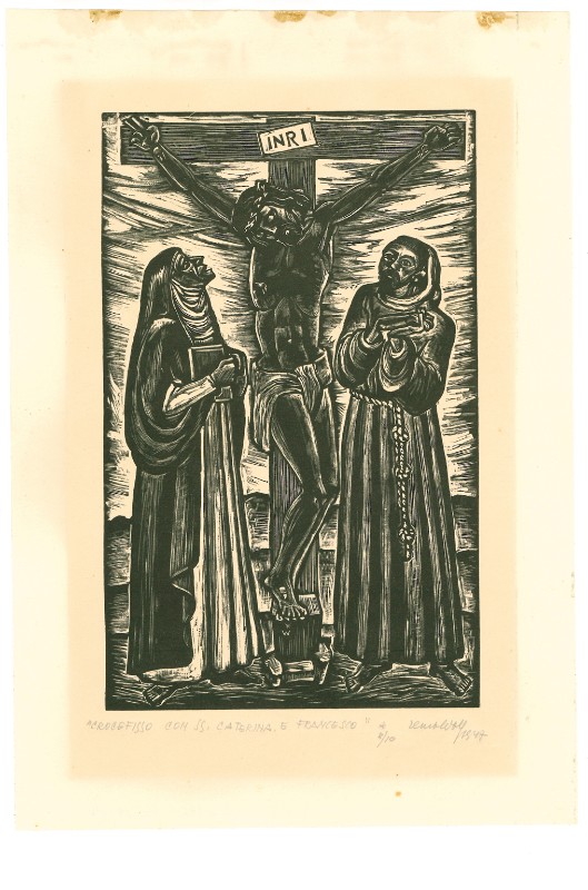 Wolf R. (1947), Crocefisso con SS. Caterina e Francesco