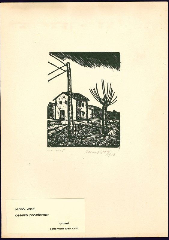 Wolf R. (1938), Paesaggio con casa rurale