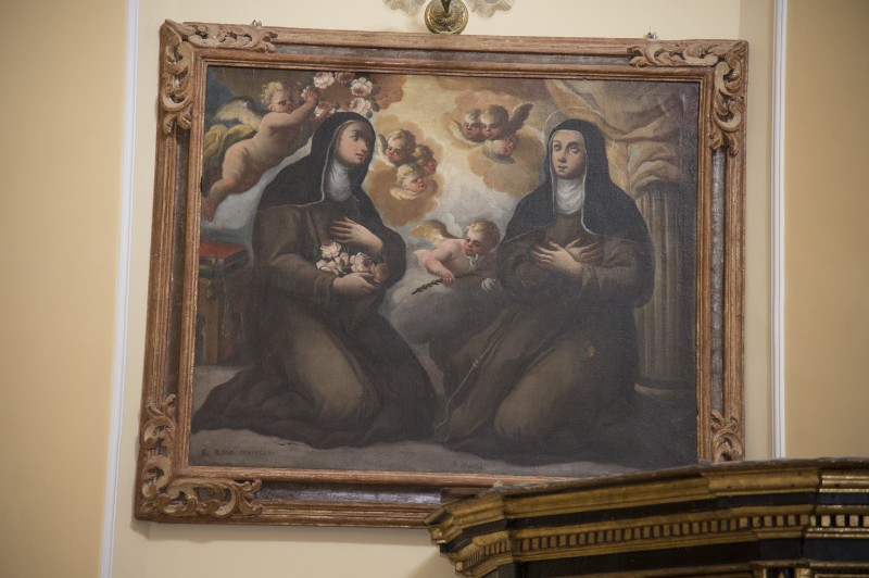 Carella D. A. sec. XVIII, Dipinto di Santa Rosa da Viterbo e Sant'Agnese