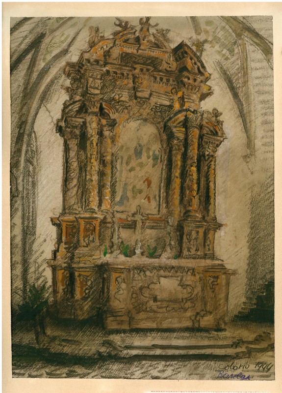 Colorio B. (1944), Altare della chiesa vecchia di Baselga di Piné