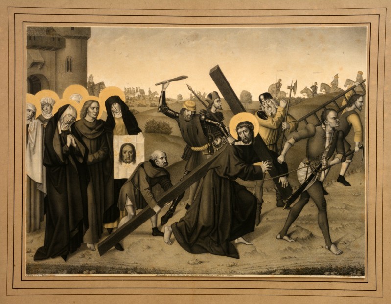 Heindel C. (1832), Cristo aiutato dal cireneo a portare la croce