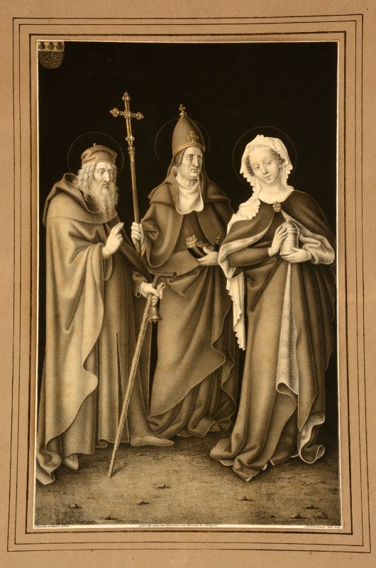 Strixner J. N. (1823), S. Antonio abate con S. Cornelio e S. Maria Maddalena