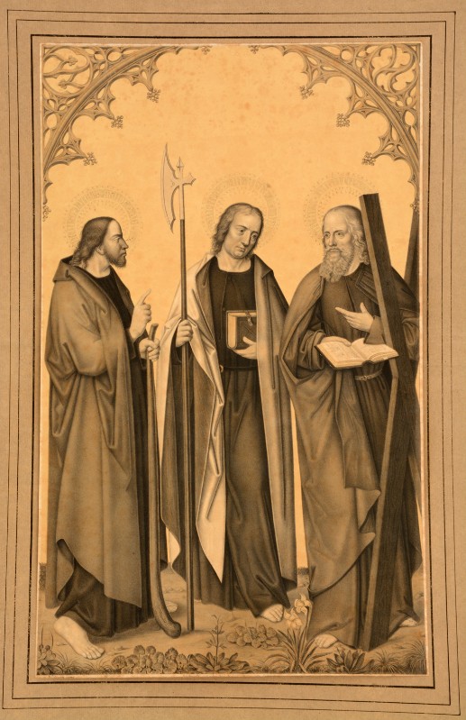 Strixner J. N. (1824), S. Giacomo Minore con S. Mattia e S. Andrea