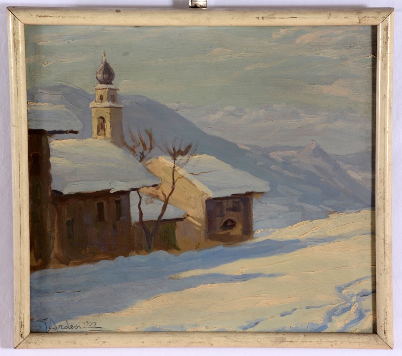 Ardesi G. (1937), Paesaggio invernale a Vignola di Pergine