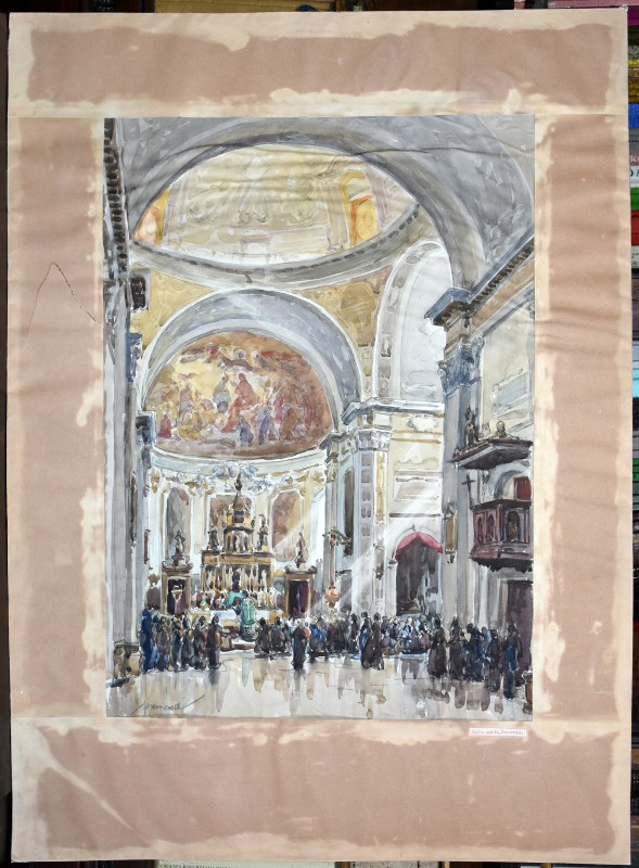 Coelli P. metà sec. XX, Messa nella chiesa di S. Maria del Carmelo a Rovereto
