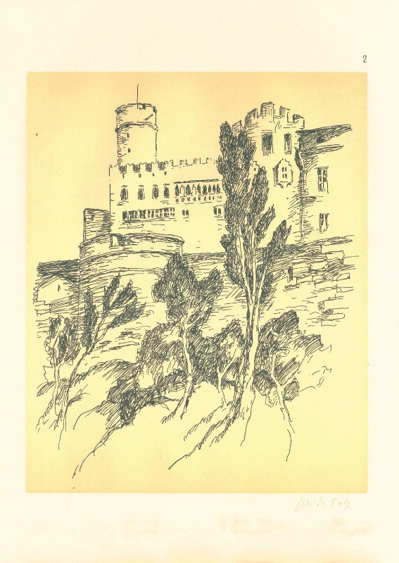 Polo G. (1968), Veduta del castello del Buonconsiglio a Trento