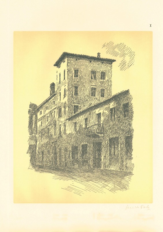 Polo G. (1968), Veduta di Torre Mirana a Trento