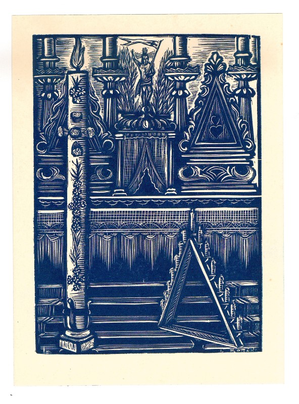 Botteri L. (1948), Altare di paese a Pasqua 3/6