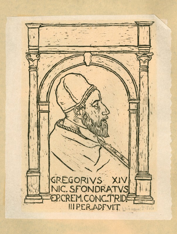 Polo G. (1946-1950), Ritratto di Gregorio XIV 2/3
