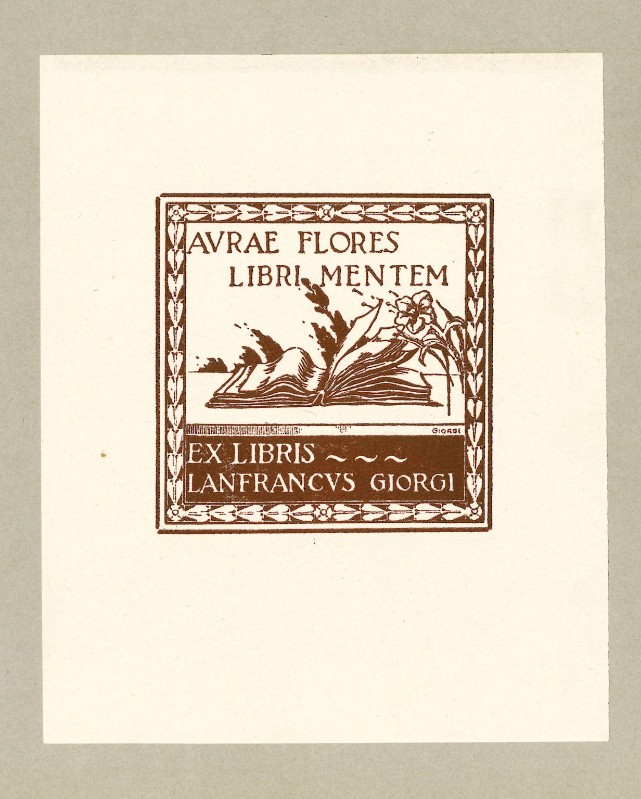 Giorgi E. (1920 circa), Ex libris di L. Giorgi