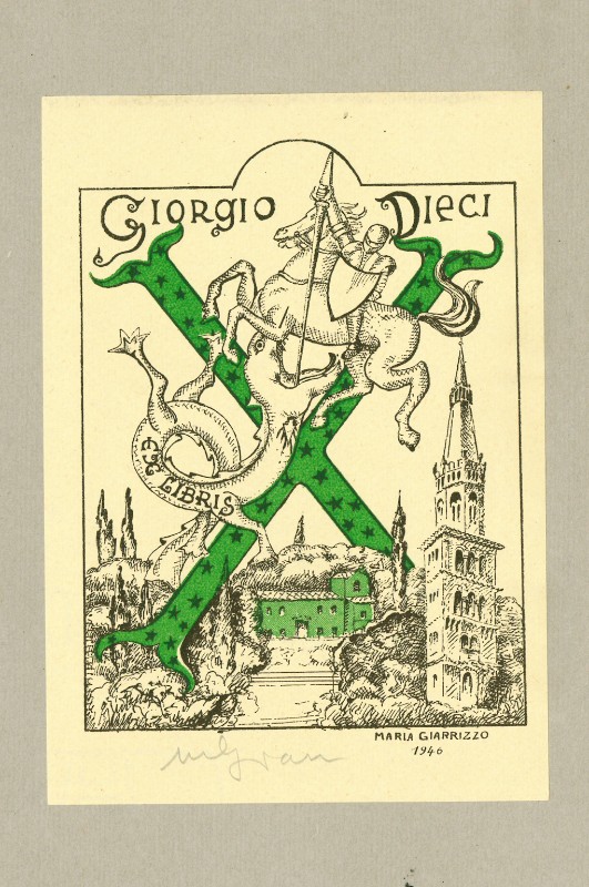 Giarrizzo M. (1946), Ex libris di G. Dieci