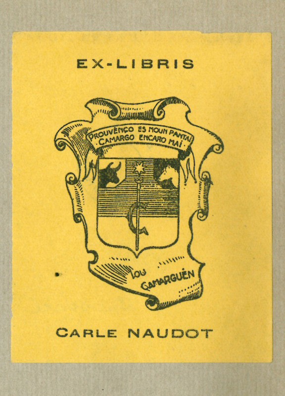 Ambito francese prima metà sec. XX, Ex libris di C. Naudot
