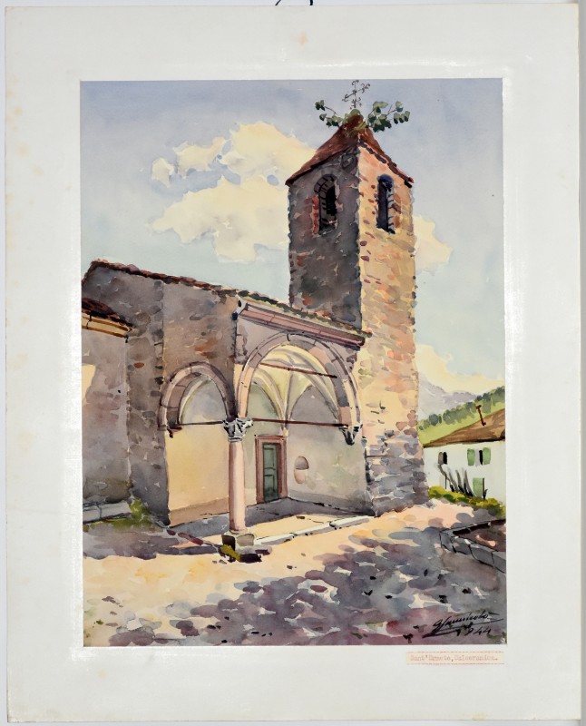 Sannicolò G. (1944), Veduta della chiesa di S. Ermete a Calceranica