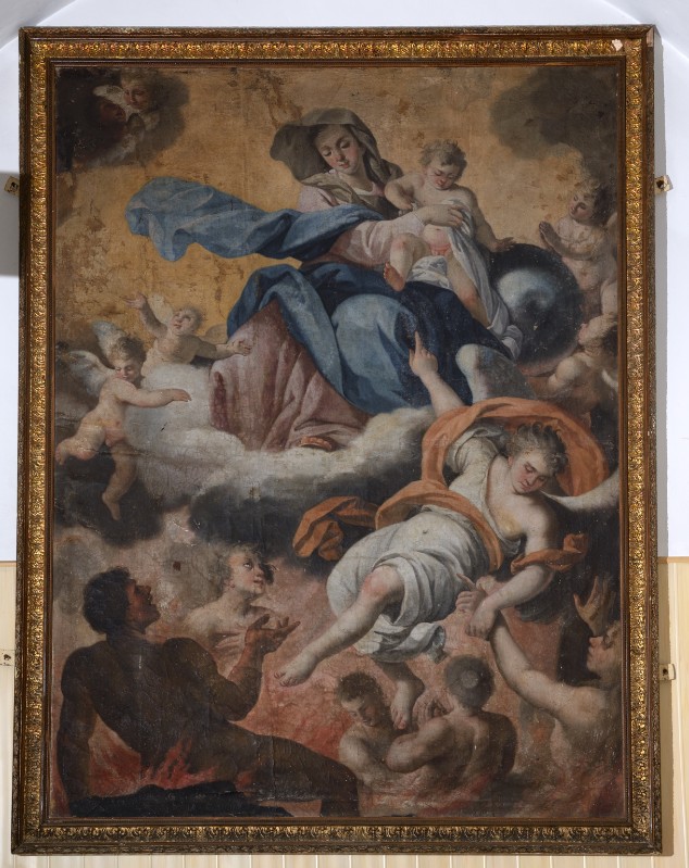 Carella D. A. sec. XVIII, Dipinto di Madonna e anime purganti