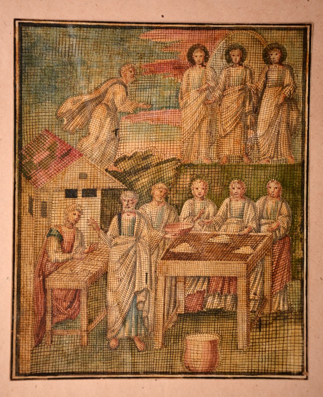 Ambito italiano sec. XIX, Abramo e i tre angeli