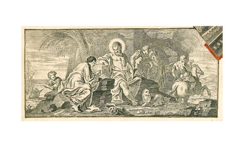 Orsolini C. (1734), S. Girolamo che detta una lettera