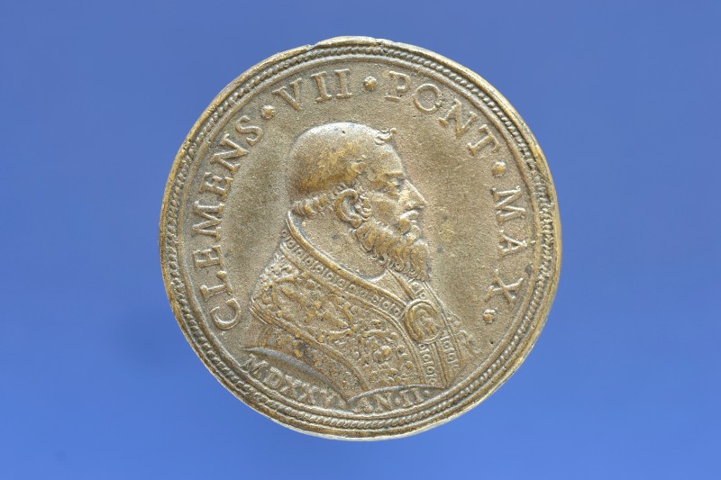 Bottega romana seconda metà sec. XVII, Medaglia di Clemente VII