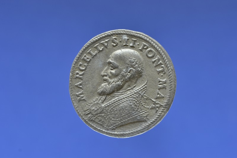 Bott. romana secc. XVIII-XIX, Medaglia di Marcello II con Traditio Clavis