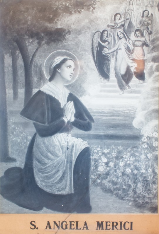 Prod. italiana sec. XX, Santa Angela Merici in preghiera