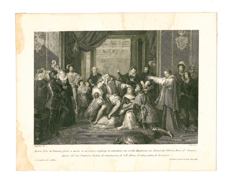 Calzi A. (1845), Enrico II benedice il matrimonio di Emanuele Filiberto