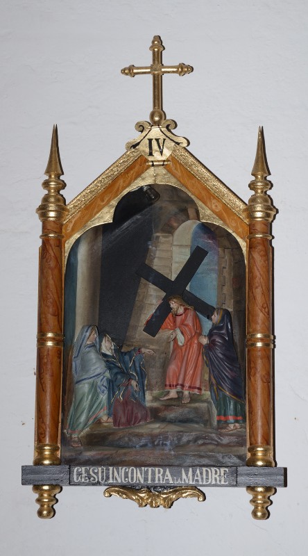 Caretta R. sec. XX, Scultura di Gesù che incontra la Madonna