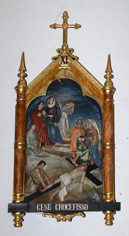 Caretta R. sec. XX, Scultura di Gesù inchiodato alla croce