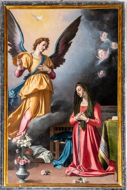 Bottega toscana sec. XIX, Cornice del dipinto con l'Annunciazione